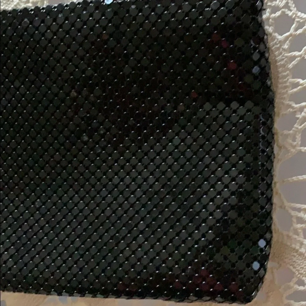 Whiting & Davis Black Mesh Handbag Cross Body